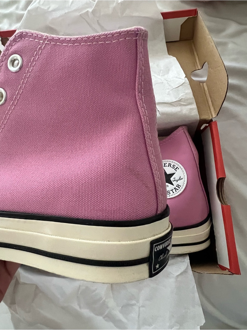 Converse High Top Sneakers in Bubblegum Pink - Picture 4 of 11